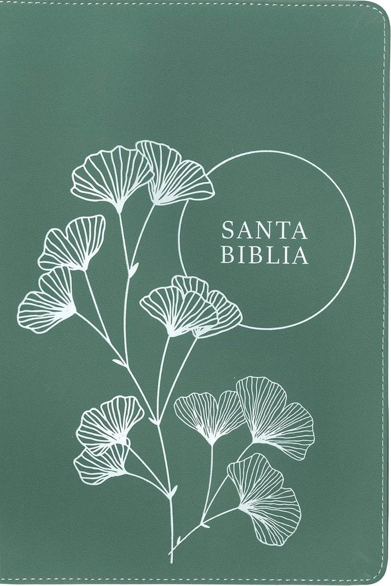 Biblia de referencia, letra grande de zíper con Filament, SentiPiel Verde, Letra Roja - NTV