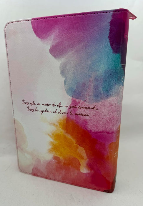 Biblia Letra Grande Tamano Manual Acuarela con Cierre e Indice- RVR 1960
