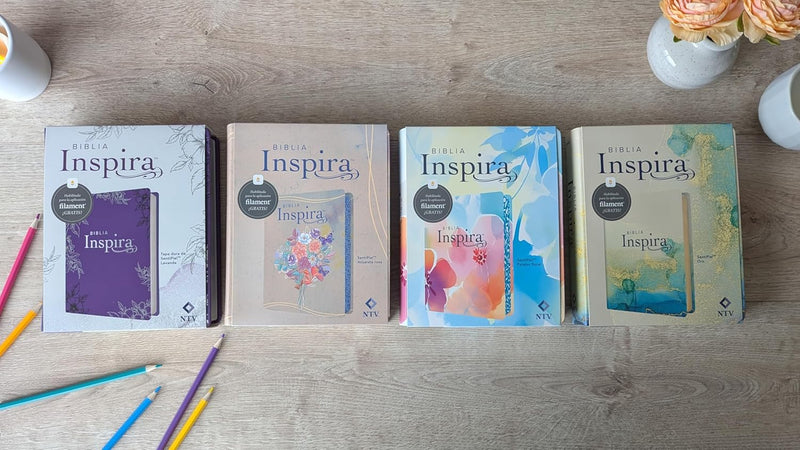 BIBLIA INSPIRA CON FILAMENT COLOR ORO - NTV