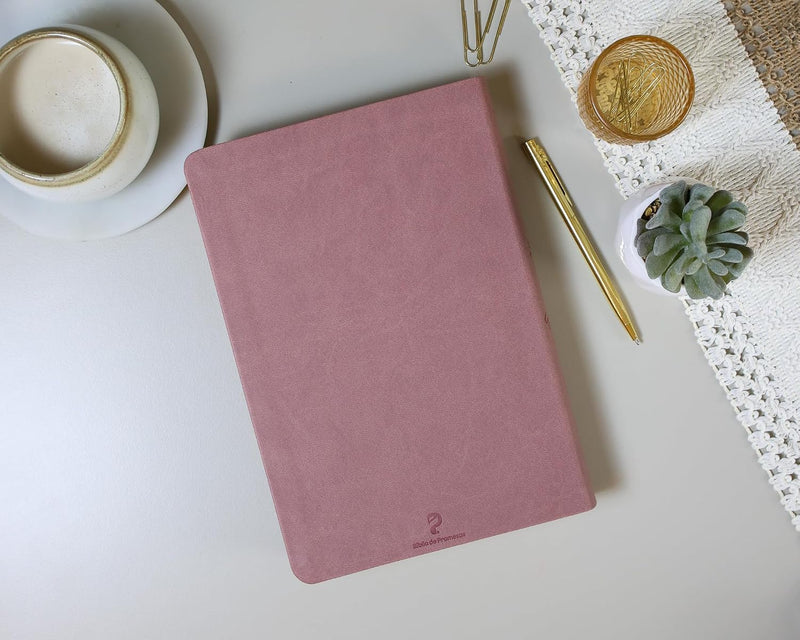 Biblia de Promesas Devocional , Virtuosa, Letra gigante, Piel especial, Rosa - RVR 1960