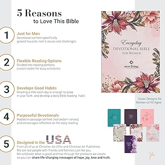Biblia Devocional diaria para mujeres, color rosa, NLT