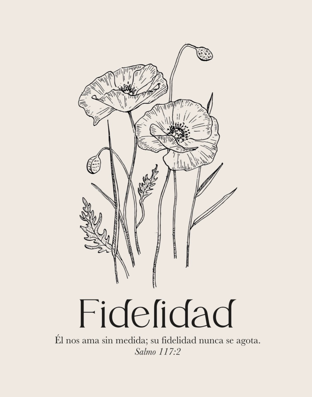 Cuadro decorativo 41cm x 51cm, Fidelidad, Salmo 117:2