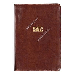 Santa Biblia letra gigante, café piel fabricada - RVR 1960