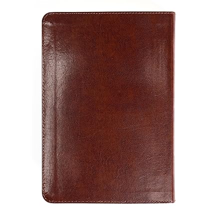 Santa Biblia letra gigante, café piel fabricada - RVR 1960