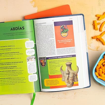 Biblia para niños exploradores, azul cósmico, símil piel - RVR 1960