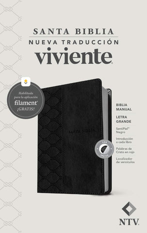 BIBLIA MANUAL NTV, LETRA GRANDE CON FILAMENT, COLOR NEGRO
