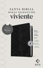 BIBLIA MANUAL NTV, LETRA GRANDE CON FILAMENT, COLOR NEGRO