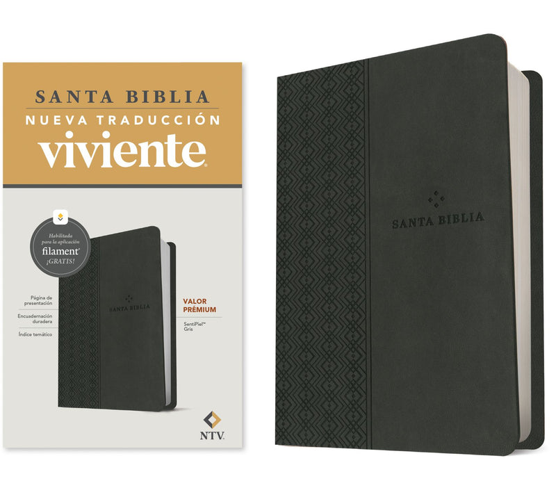 Biblia Valor Prémium Gris - NTV con Filament