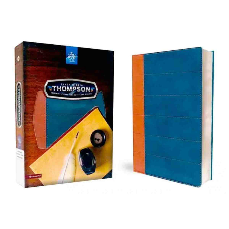 Santa Biblia Thompson azul/marrón edición especial para estudio - RVR 1960