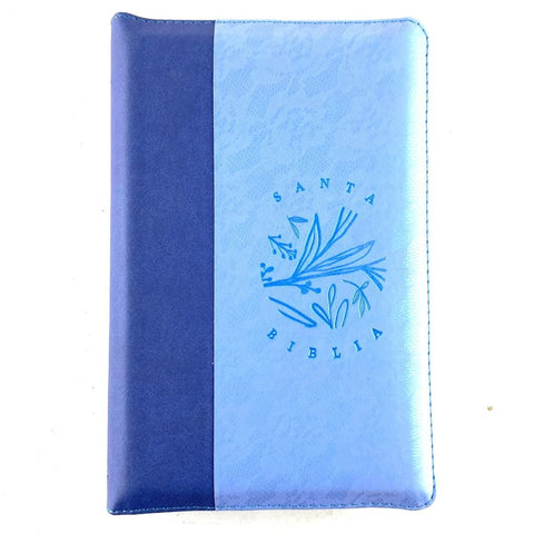 BIBLIA CON CIERRE, AZUL CLARO, RVR 1960