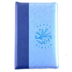 BIBLIA CON CIERRE, AZUL CLARO, RVR 1960