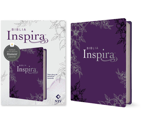BIBLIA INSPIRA CON FILAMENT, TAPA DURA, COLOR LAVANDA - NTV