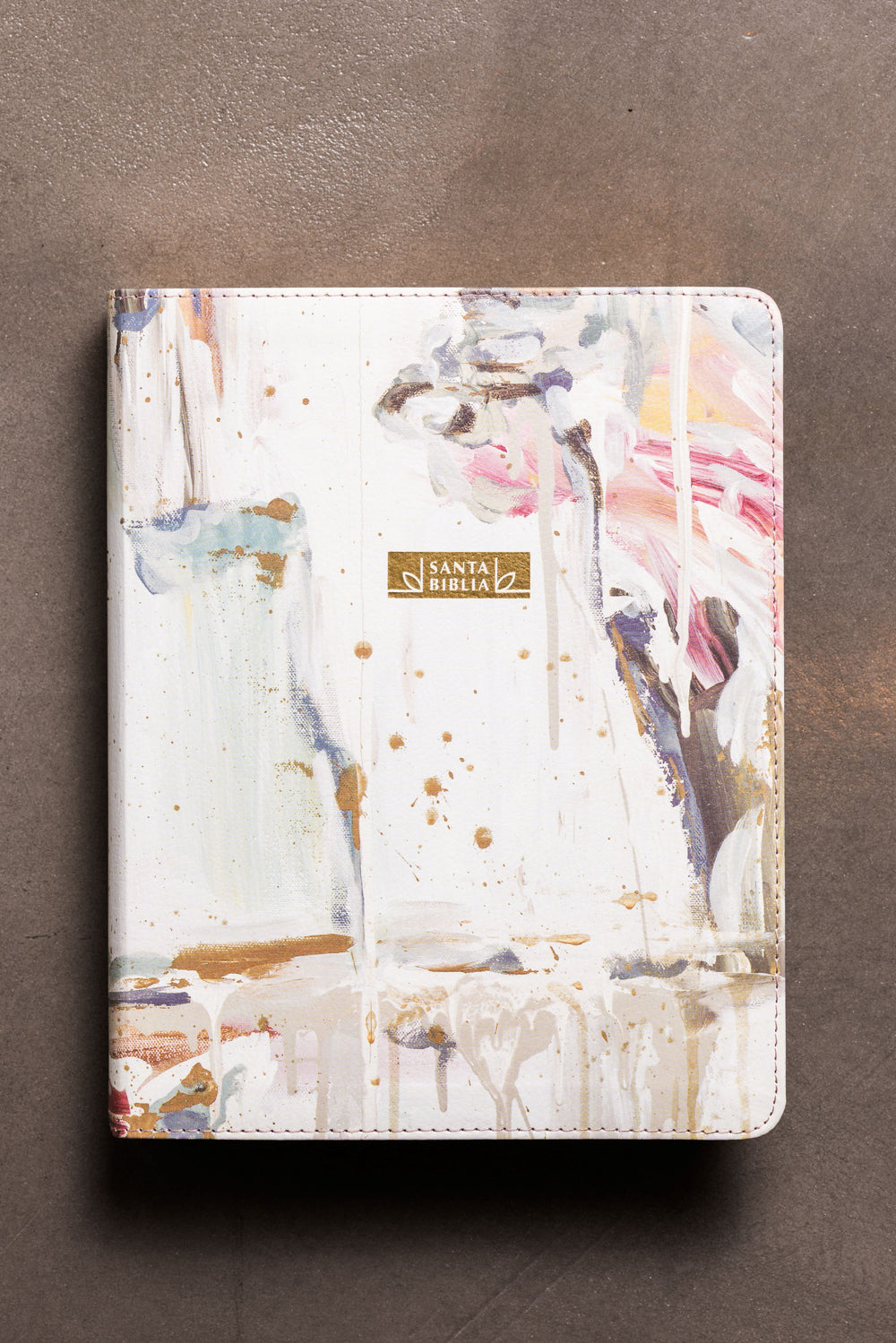 Biblia edición artística ilustrada crema- NBLA