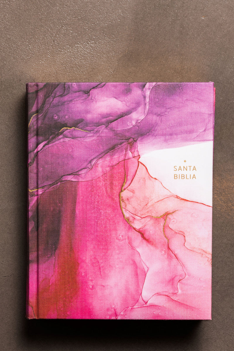 Biblia edición artística ilustrada Fucsia- NBLA