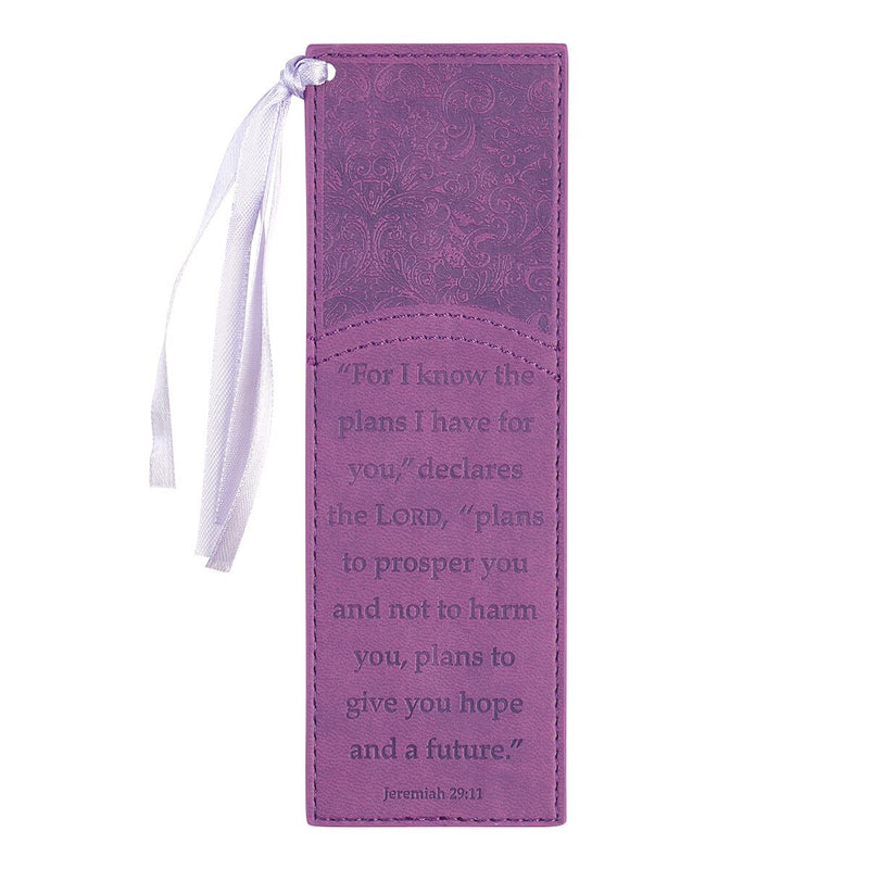 Bookmark For I Know the Plans Leather