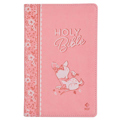 Biblia de Recuerdo para Bebé Niña NLT – Cuero Sintético Rosa