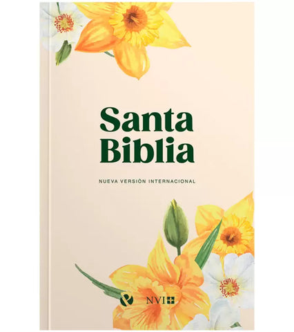 Santa Biblia, ultrafina, tapa dura, amarilla flores 2022 - NVI