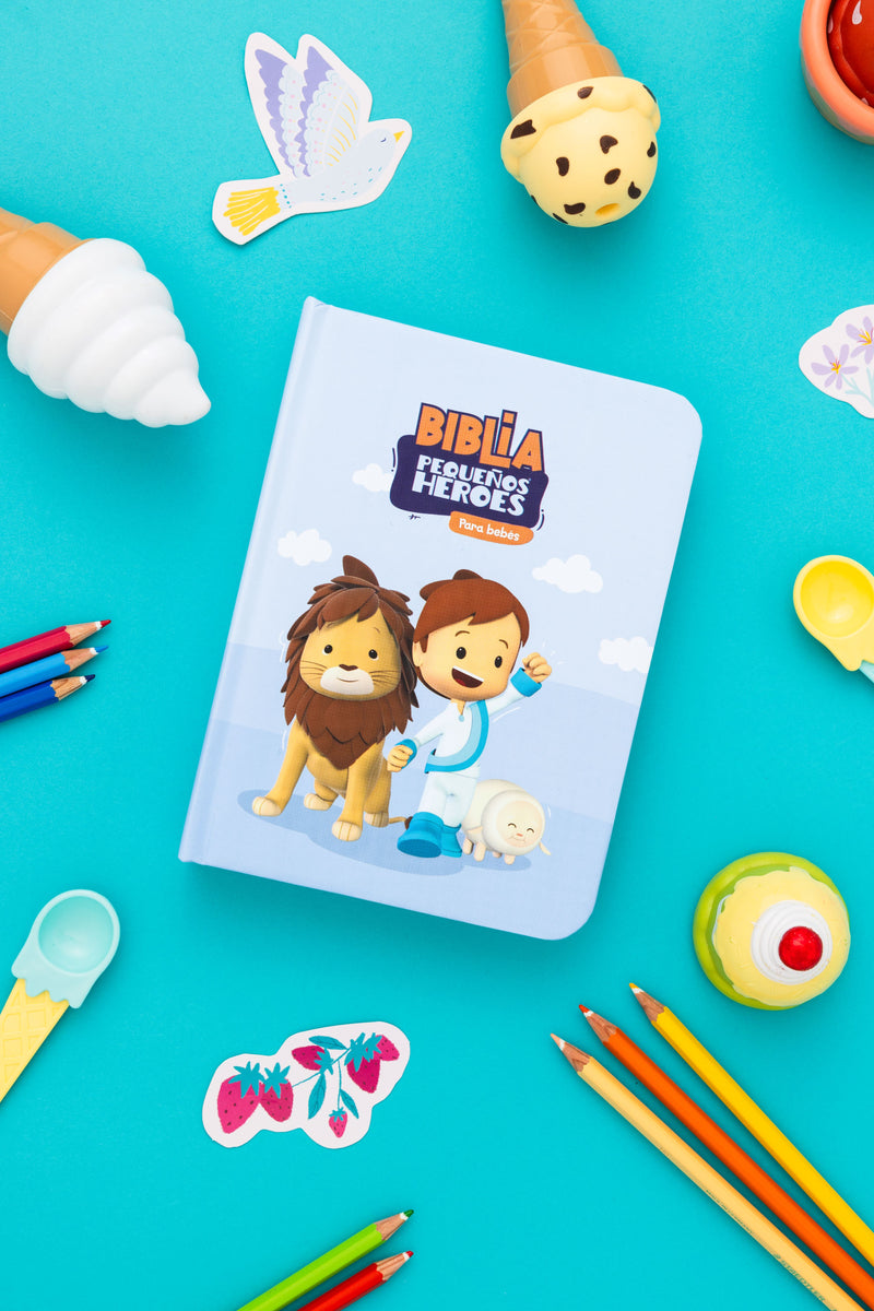 Biblia Pequeños Héroes para Bebés, Azul