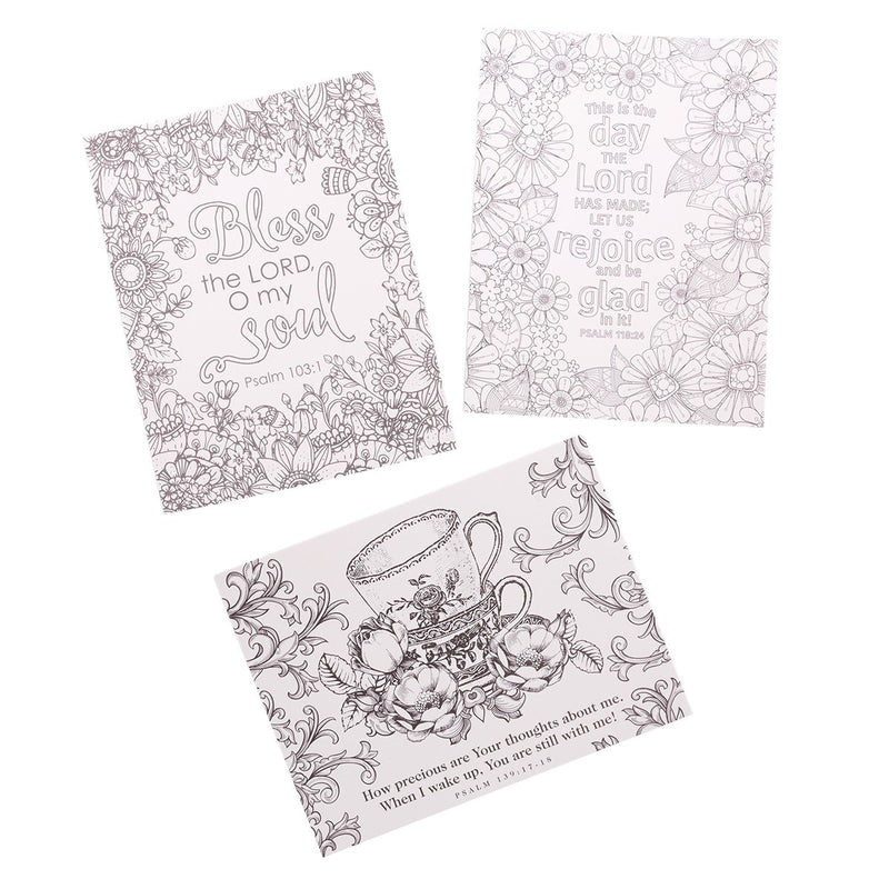 Tarjetas para colorear psalms in color