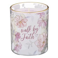 Vela Aromática “Walk by Faith” Aloe y Bamboo 8 oz – 2 Corintios 5:7