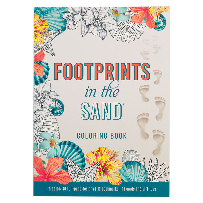 Libro de Colorear: Footprints in the sand