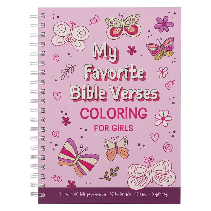 LIBRO PARA COLOREAR "MY FAVORITE BIBLE VERSES PINK"