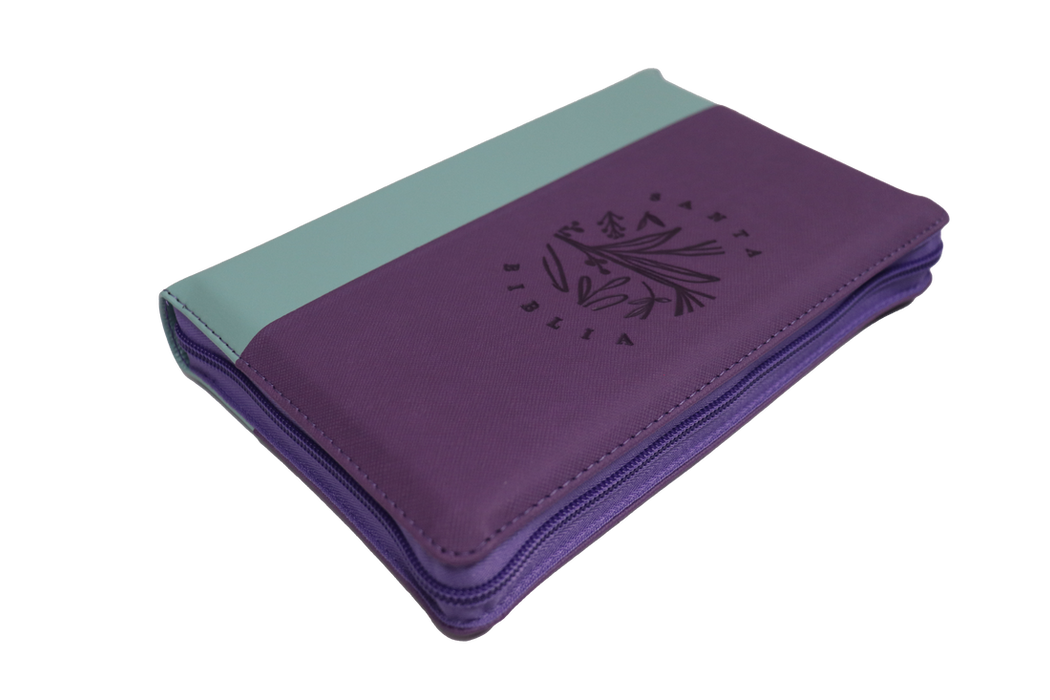 BIBLIA CON CIERRE, MORADO VERDE, RVR 1960