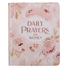 Devotional Daily Prayers for Women Pink Floral Faux Leather