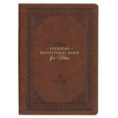 BIBLIA DEVOCIONAL DIARIA PARA HOMBRE, COLOR MARRON, EDICIÓN NLT