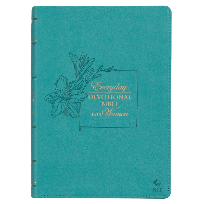 BIBLIA DEVOCIONAL DIARIA PARA MUJERES, COLOR VERDE AZULADO, EDICIÓN NLT
