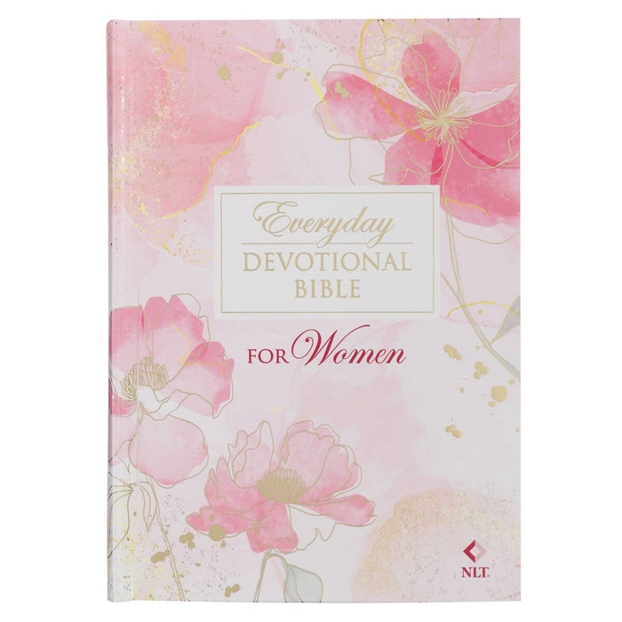 BIBLIA DEVOCIONAL DIARIA PARA MUJERES, TAPA DURA COLOR ROSA, EDICIÓN NLT