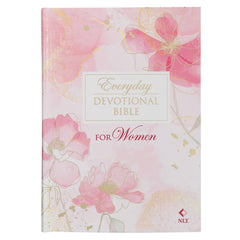 BIBLIA DEVOCIONAL DIARIA PARA MUJERES, TAPA DURA COLOR ROSA, EDICIÓN NLT