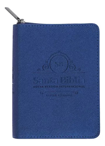 Santa biblia con cierre azul - NVI