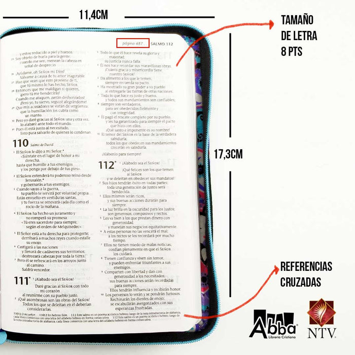 Santa Biblia, edición compacta, tela azul lavanda - NTV