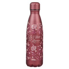 Botella de agua, floral - Be Still