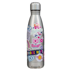 BOTELLA DE AGUA EN ACERO INOXIDABLE, COLOR PLATEADA 