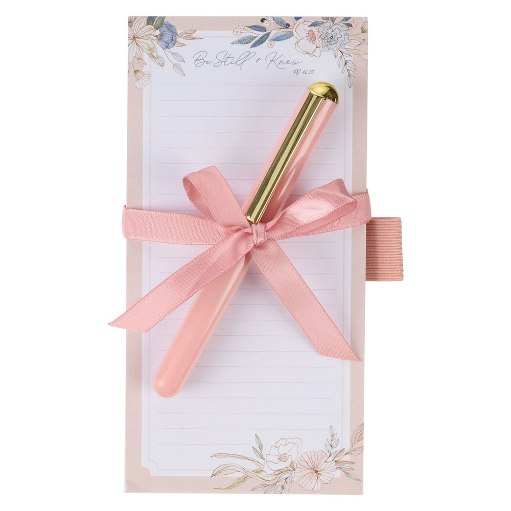 SET DE REGALO BLOCK DE NOTAS Y BOLIGRAFO "BE STILL PEACEFUL"