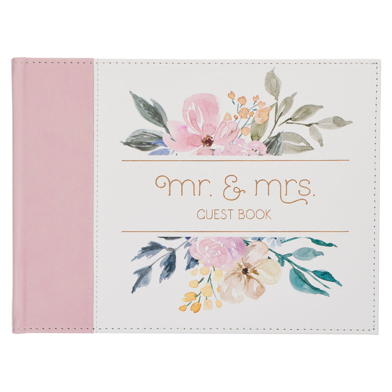 LIBRO DE FIRMAS PARA BODA, COLOR ROSA FLORAL