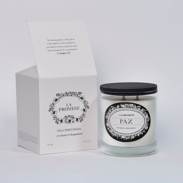 Vela paz, Te verde y Bergamota