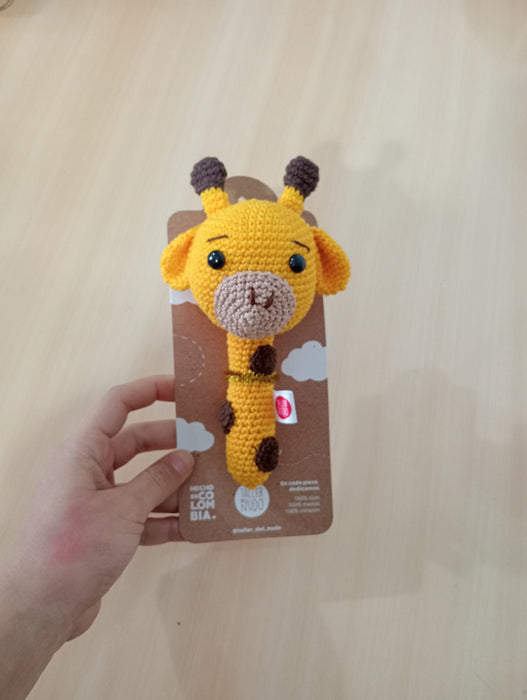 Sonajero de palo diseño jirafa