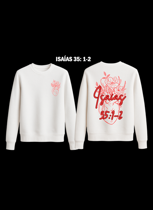 Buso Isaías 35:1-2, color blanco