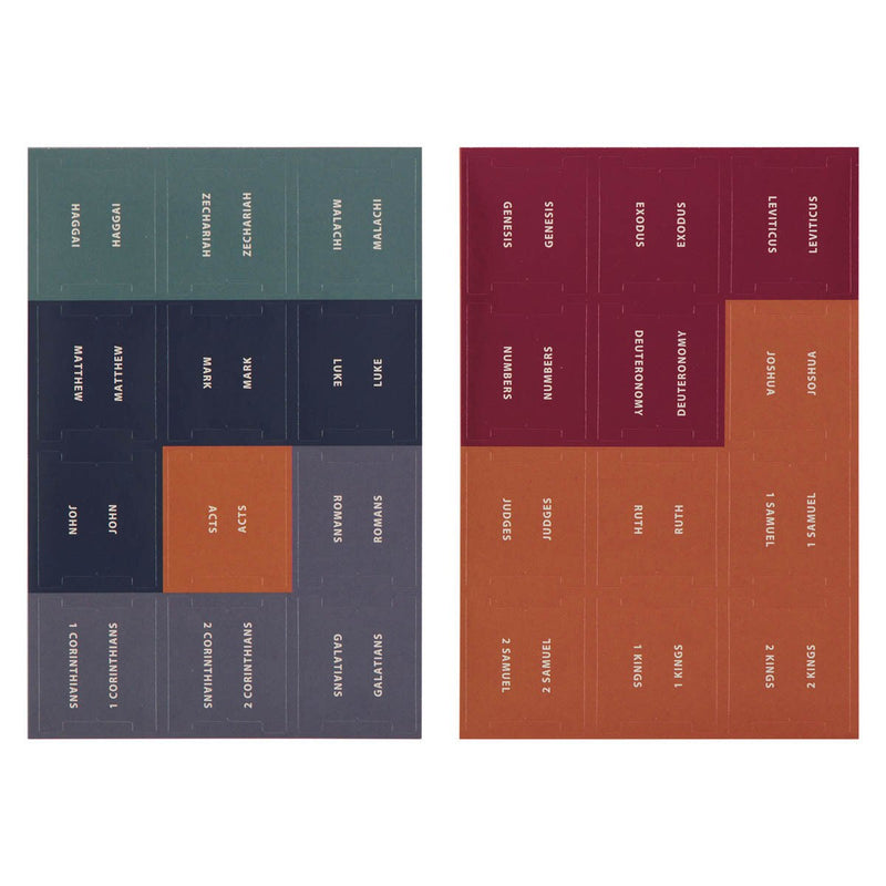 PESTAÑAS PARA LA BIBLIA, CODIFICADAS POR COLORES