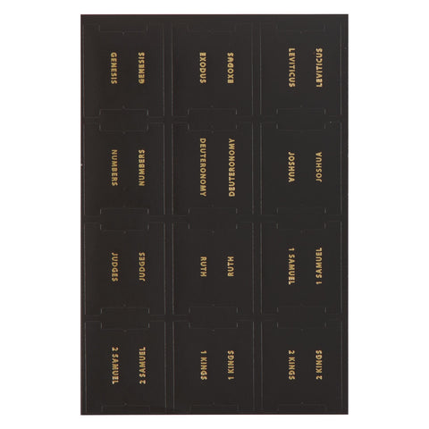 PESTAÑAS PARA LA BIBLIA EN NEGRO CON DORADO