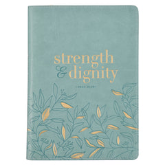 DIARIO  DE CUERO SINTÉTICO COLOR VERDE AZULADO 