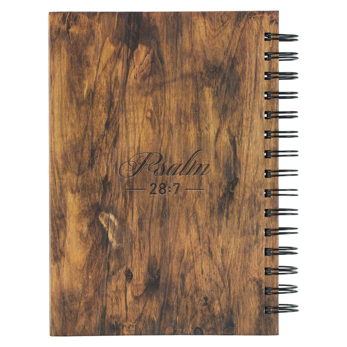 Cuaderno The Lourd is my strength Salmo 28:7 - Madera