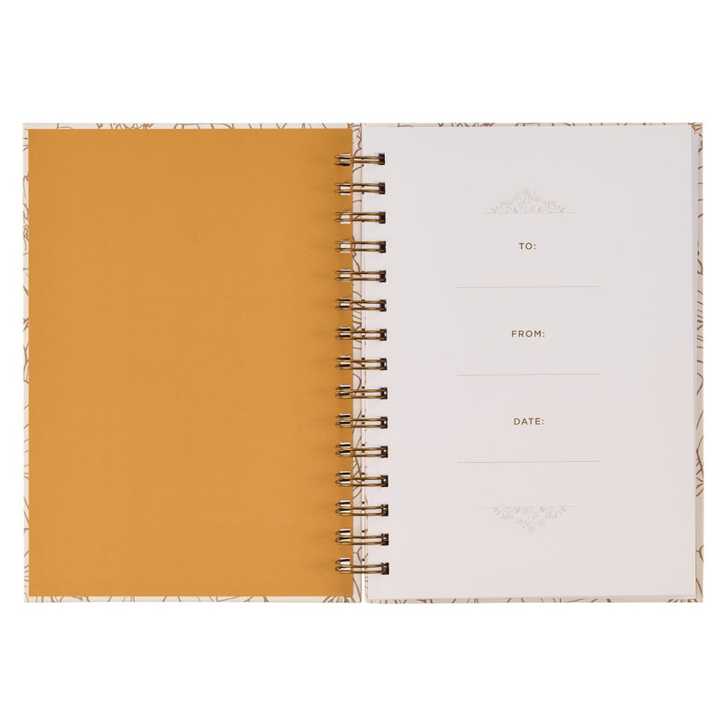 Cuaderno Give Thanks Salmo 106:1- Blanco y dorado