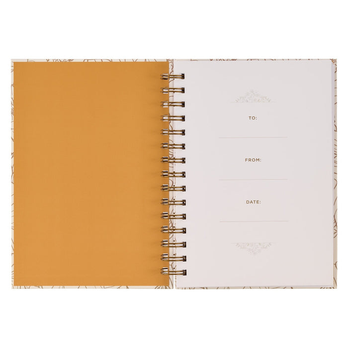 Cuaderno Give Thanks Salmo 106:1- Blanco y dorado