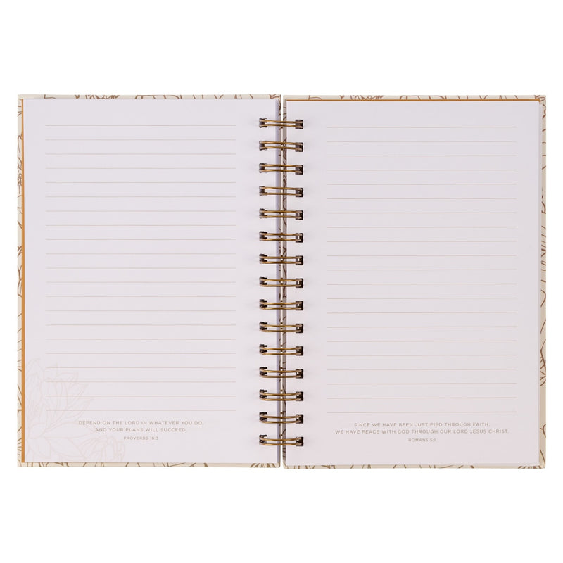 Cuaderno Give Thanks Salmo 106:1- Blanco y dorado