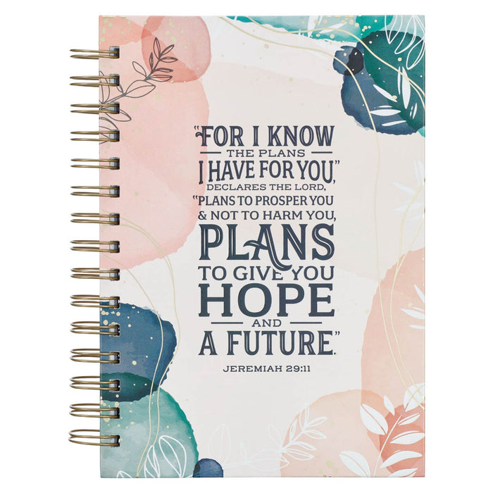 CUADERNO ARGOLLADO, DISEÑO ACUARELA "I KNOW THE PLANS"
