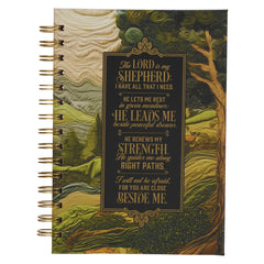Cuaderno Argollado, El Señor es Mi Pastor, Color Verde – Salmo 23:1-4